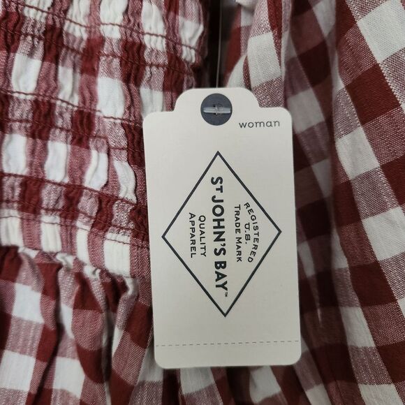 St. John's Bay Women's Gingham Long Sleeve Smocked Size 3X - Picture 8 of 8